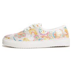 Desigual tenisówki damskie Shoes Queen Skull 38 białe. Białe trampki i tenisówki damskie Desigual, z aplikacjami, bez zapięcia. W wyprzedaży za 189,00 zł.