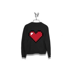 Bluza Pikselowe Serce Damska. Czarne bluzy damskie marki Failfake, xs, bez wzorów, bez rękawów, bez kaptura. Za 160,00 zł.