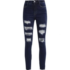 Rurki damskie: Missguided SINNER EXTREME RIPPED Jeans Skinny Fit blue