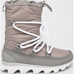 Sorel - Śniegowce Kinetic Boot. Szare śniegowce damskie marki Sorel, z tkaniny. W wyprzedaży za 479,90 zł.