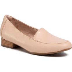 Półbuty CLARKS - Juliet Lora 261400064 Blush Leather. Brązowe półbuty damskie Clarks, na co dzień, bez wzorów, ze skóry, bez obcasa, na płaskiej podeszwie, bez zapięcia. W wyprzedaży za 239,00 zł.