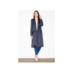 Płaszcz M427 Granat. Niebieskie płaszcze damskie FIGL, m, bez wzorów, eleganckie. Za 199,00 zł.