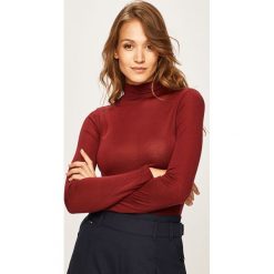 G-Star Raw - Bluzka. Czerwone bluzki damskie G-Star RAW, s, bez wzorów, z lyocellu, retro, z golfem, z długim rękawem. W wyprzedaży za 169,90 zł.