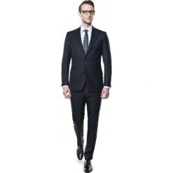 Garnitur winsome 313 granatowy slim fit. Niebieskie garnitury męskie Recman, bez wzorów. Za 1399,00 zł.