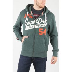 SuperDry Bluza Zielony. Zielone bluzy męskie Superdry, l, z haftami, z bawełny, bez kołnierzyka, bez rękawów, bez kaptura. Za 421,95 zł.