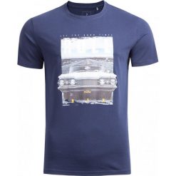 T-shirt męski TSM609 - granat - Outhorn. Szare koszulki męskie Outhorn, m, bez wzorów, bez kołnierzyka. Za 49,99 zł.