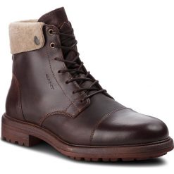 Kozaki GANT - Nobel 17641897 Dark Brown G46. Brązowe glany męskie GANT, z materiału. Za 789,90 zł.