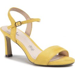 Sandały MENBUR - 21304 Yellow 0014. Żółte klapki damskie Menbur, bez wzorów, ze skóry, bez obcasa, na obcasie. Za 269,00 zł.