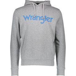 Bluza w kolorze szarym. Szare bluzy męskie Wrangler, m, z nadrukiem, z bawełny, z kapturem, bez rękawów, bez kaptura. W wyprzedaży za 131,99 zł.