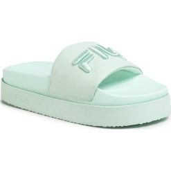 Klapki FILA - Morro Bay Zeppa F Wmn 1010638.51G Soothing Sea. Zielone klapki damskie Fila, bez wzorów, ze skóry ekologicznej, bez obcasa. Za 219,00 zł.