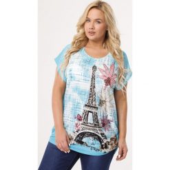 Jasnoniebieska Bluzka Consist. Niebieskie bluzki damskie Born2be, xl, bez wzorów, bez kołnierzyka, bez rękawów. W wyprzedaży za 39,99 zł.