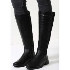Buty zimowe damskie: Czarne Kozaki Simple Angie