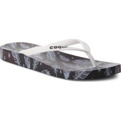 Japonki COQUI - Kaja 1327 Feather Black. Białe klapki damskie marki Coqui, bez wzorów, z tworzywa sztucznego, bez obcasa. Za 49,99 zł.