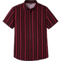 Koszula z krótkim rękawem bonprix czerwono-czarny w paski. Czerwone koszule męskie bonprix, xl, w paski, bez kołnierzyka, z krótkim rękawem. Za 79,99 zł.