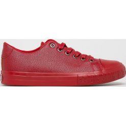 Big Star - Tenisówki. Czerwone trampki i tenisówki damskie BIG STAR, bez wzorów, z gumy, na sznurówki. W wyprzedaży za 49,90 zł.
