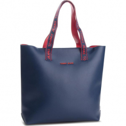 Torebka TOMMY JEANS - Tj Fem Boxy Tote AW0AW06033 496. Niebieskie torebki klasyczne damskie Tommy Jeans, z jeansu. Za 599,00 zł.