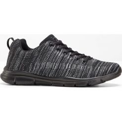 Sneakersy bonprix czarny melanż. Czarne buty sportowe damskie bonprix, bez wzorów, sportowe. Za 99,99 zł.