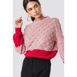 NA-KD Sweter Bubble - Pink. Różowe swetry oversize damskie NA-KD, z dzianiny. Za 161,95 zł.