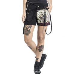 Bermudy damskie: Iron Maiden EMP Signature Collection Krótkie spodenki damskie czarny