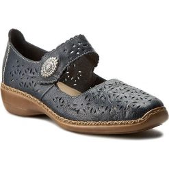 Creepersy damskie: Półbuty RIEKER - 41388-14 Blue