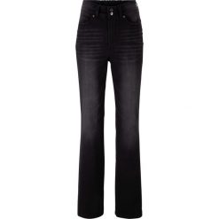 Dżinsy push up Bootcut z wygodnym paskiem bonprix czarny "stone". Czarne jeansy damskie bonprix. Za 109,99 zł.