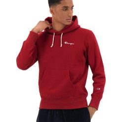 CHAMPION SMALL SCRIPT LOGO REVERSE WEAVE HOODIE > 212967-RS517. Bluzy męskie Champion, xxl, z aplikacjami, z bawełny, klasyczne, z kapturem, bez rękawów, z kapturem. W wyprzedaży za 349,99 zł.