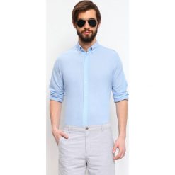 KOSZULA DŁUGI RĘKAW MĘSKA. Czarne koszule męskie slim marki Top Secret, m. Za 34,99 zł.