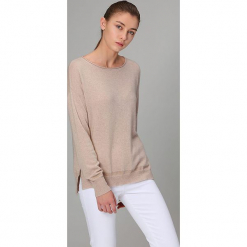 Sweter w kolorze beżowym. Brązowe swetry klasyczne damskie Manode, s, z kaszmiru. W wyprzedaży za 304,95 zł.