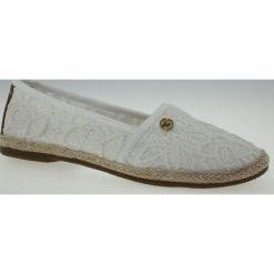 Tom Tailor espadryle damskie 38 kremowy. Białe espadryle damskie Tom Tailor, bez wzorów, z koronki, bez obcasa. Za 199,00 zł.