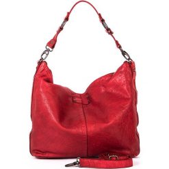 Torebki klasyczne damskie: Skórzana torebka w kolorze czerwonym – 35 x 32 x 9 cm