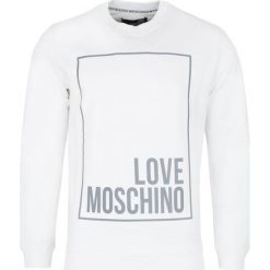 Bluza Love Moschino. Białe bluzy męskie xl, bez wzorów, z dresówki, z włoskim kołnierzykiem, bez rękawów, bez kaptura. Za 449,00 zł.