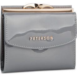 Mały Portfel Damski PETERSON - 401-14-15-7 Szary. Szare portfele damskie Peterson, bez wzorów, ze skóry. Za 129,00 zł.