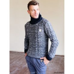 Sweter z golfem. Szare golfy męskie Pakamera, m, z materiału. Za 115,00 zł.