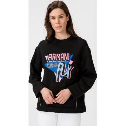 Armani Exchange Bluza Czarny. Czarne bluzy damskie Armani Exchange, xs, z nadrukiem, z bawełny, bez rękawów, bez kaptura. Za 571,95 zł.