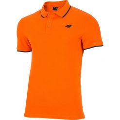 T-shirt męski TSM024 - pomarańcz. Pomarańczowe koszulki męskie marki 4f, m, bez wzorów, z bawełny, bez kołnierzyka. Za 69,99 zł.