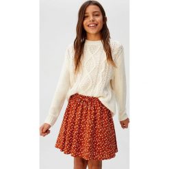 Mango Kids - Spódnica dziecięca Cherry 110-164 cm. Niebieskie spódniczki dziewczęce Mango Kids, bez wzorów, z bawełny, mini, rozkloszowane. Za 89,90 zł.