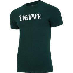 T-shirt męski TSM210 - ciemna zieleń. Żółte koszulki męskie 4f, m, bez wzorów, bez kołnierzyka. Za 29,99 zł.