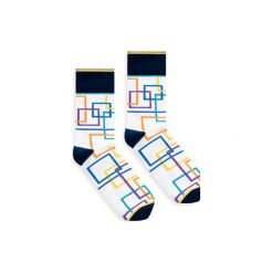 BananaSocks - skarpetki Niesamowite kwadraty. Czerwone skarpetki męskie marki Happy Socks, z bawełny. Za 27,99 zł.