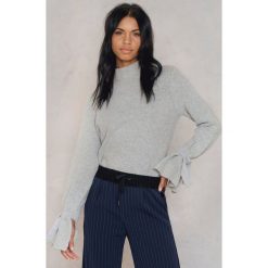 Golfy damskie: Rut&Circle Sweter z wiązaniami Vera – Grey