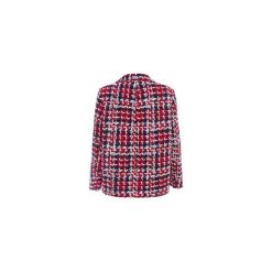 ELEGANCKA KURTKA DAMSKA BOMBKA GLAMOUR Z BUKLI. Fioletowe bomberki damskie Bien fashion, m, w kolorowe wzory, z materiału. Za 199,00 zł.