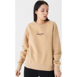 Bluza z napisem - Beżowy. Brązowe bluzy damskie House, l, z napisami. Za 69,99 zł.