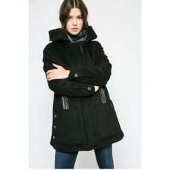 Trussardi - Płaszcz. Czarne kurtki damskie Trussardi, s, bez wzorów, z poliesteru. W wyprzedaży za 1549,00 zł.