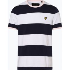 Lyle & Scott - T-shirt męski, niebieski. Niebieskie t-shirty męskie Lyle & Scott, s, w paski, klasyczne, z klasycznym kołnierzykiem. Za 149,95 zł.