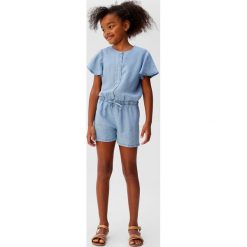 Mango Kids - Kombinezon Estel 110-164 cm. Kombinezony dziewczęce Mango Kids, bez wzorów, z lyocellu, z krótkim rękawem, krótkie. W wyprzedaży za 49,90 zł.