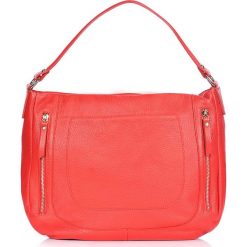 Torebki klasyczne damskie: Skórzana torebka „Kaylee” w kolorze czerwonym – 35 x 22 x 11 cm