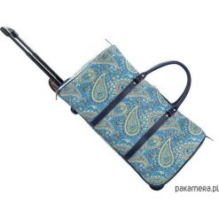 Torba podróżna na kółkach -Ton Sac 'Paisley'. Niebieskie torby podróżne marki Pakamera, bez wzorów, eleganckie. Za 279,00 zł.