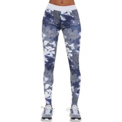 Spodnie damskie: Bas Black Legginsy damskie Code biało-niebieskie r. S (BB12538)