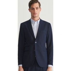 Marynarka garniturowa slim fit - Granatowy. Niebieskie marynarki męskie marki Reserved. Za 279,99 zł.