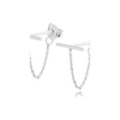 Kolczyki Tessa. Szare kolczyki damskie Aleksandra puchacz jewellery, złote, na sztyftcie. Za 129,00 zł.