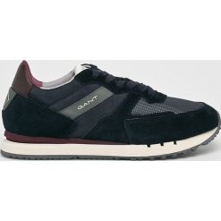 Gant - Buty David. Niebieskie buty sportowe męskie GANT, ze skóry, na sznurówki. W wyprzedaży za 269,90 zł.